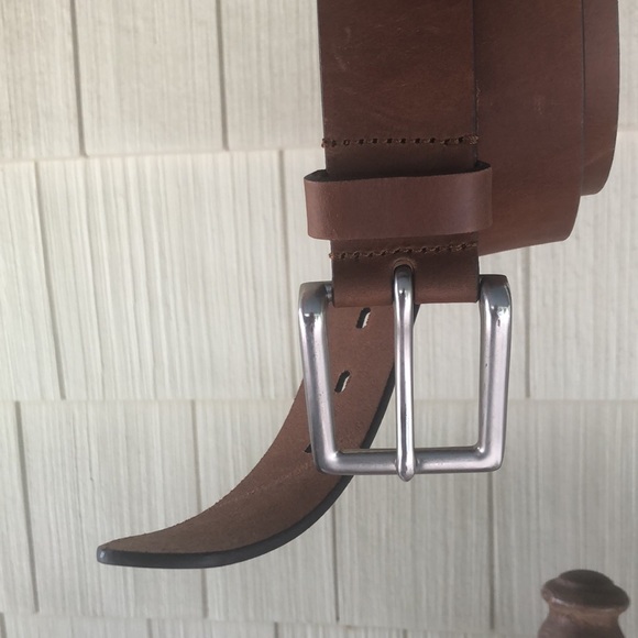 Boutique Size 2X (46-48) Smooth Leather Classic Brown Bright Silver HW $79 NEW - Picture 16 of 16